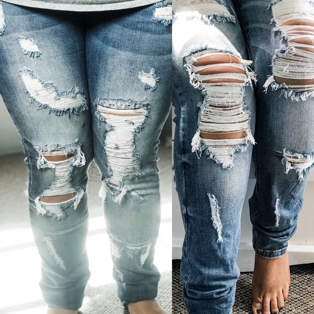 Heavy Distressed Aphrodite Distressed Jeans